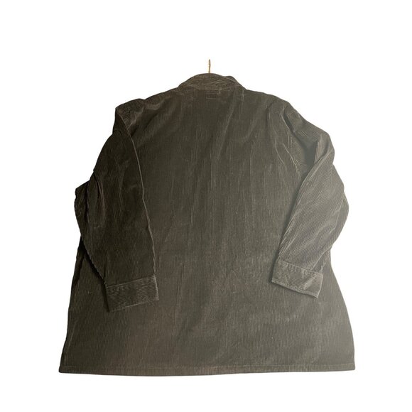 Arizona Mens Corduroy Long Sleeve Shirt Jacket 3XL Black Big & Tall 100% Cotton - Picture 4 of 15